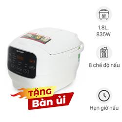 Nồi cơm điện tử Sharp 1.8 lít KS-COM183MV-WH 