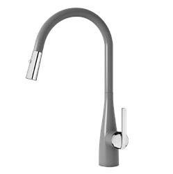 Vòi rửa bát dây rút Konox Curva Grey