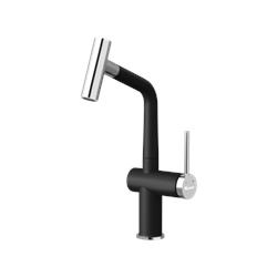 Vòi rửa bát dây rút Konox Volta Black