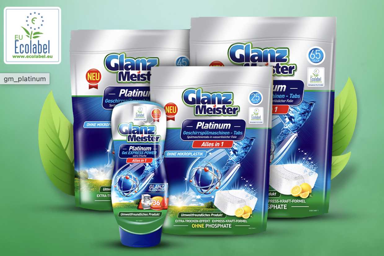 Glanz Meister Platinum Eco Label – Viên rửa bát đạt chuẩn EU Ecolabel, giải pháp làm sạch bền vững cho máy rửa bát