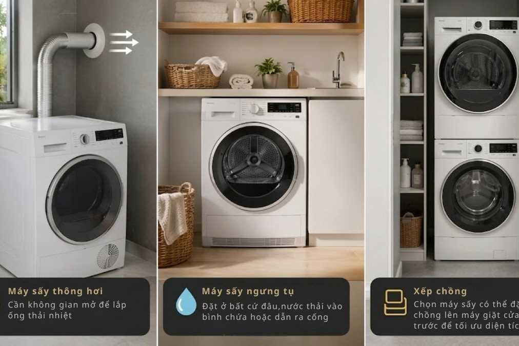 Kích thước máy sấy Bosch: Các dòng phổ biến và cách chọn đúng