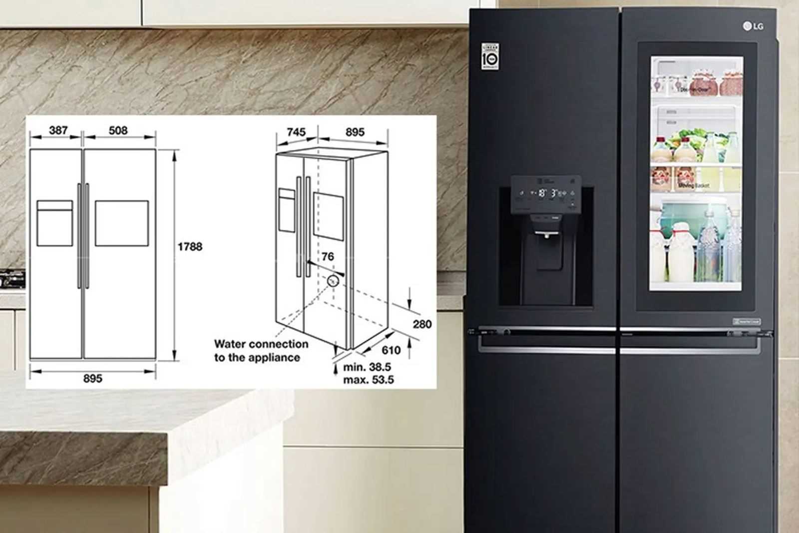 Kích thước tủ lạnh Bosch: Các dòng phổ biến và cách đo đúng