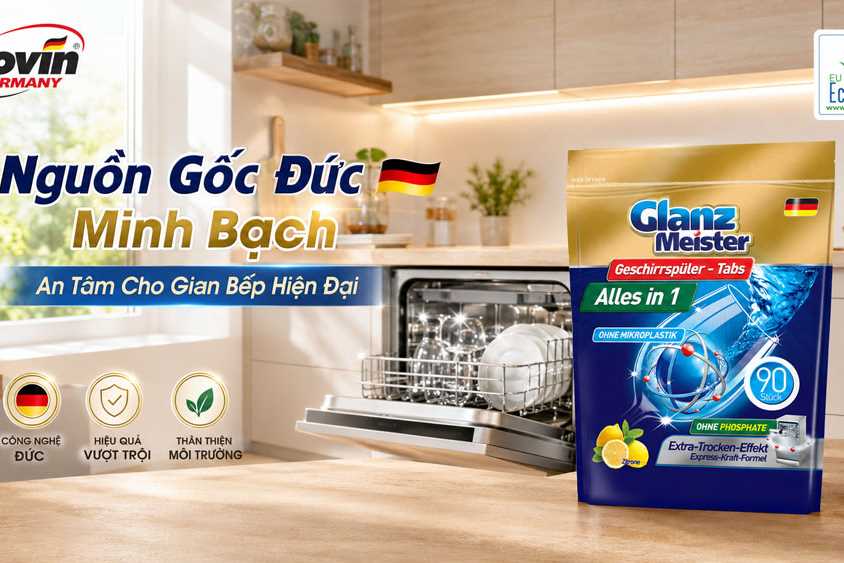 Minh Bạch Xuất Xứ Tạo Nên Niềm Tin Bền Vững - Viên rửa bát chuẩn Đức Glanz Meister tại Điện máy ChefZone