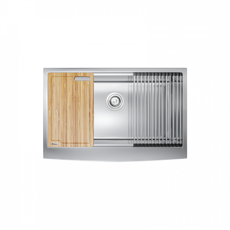 Konox Workstation Sink – Apron Sink KN8051AS Curve